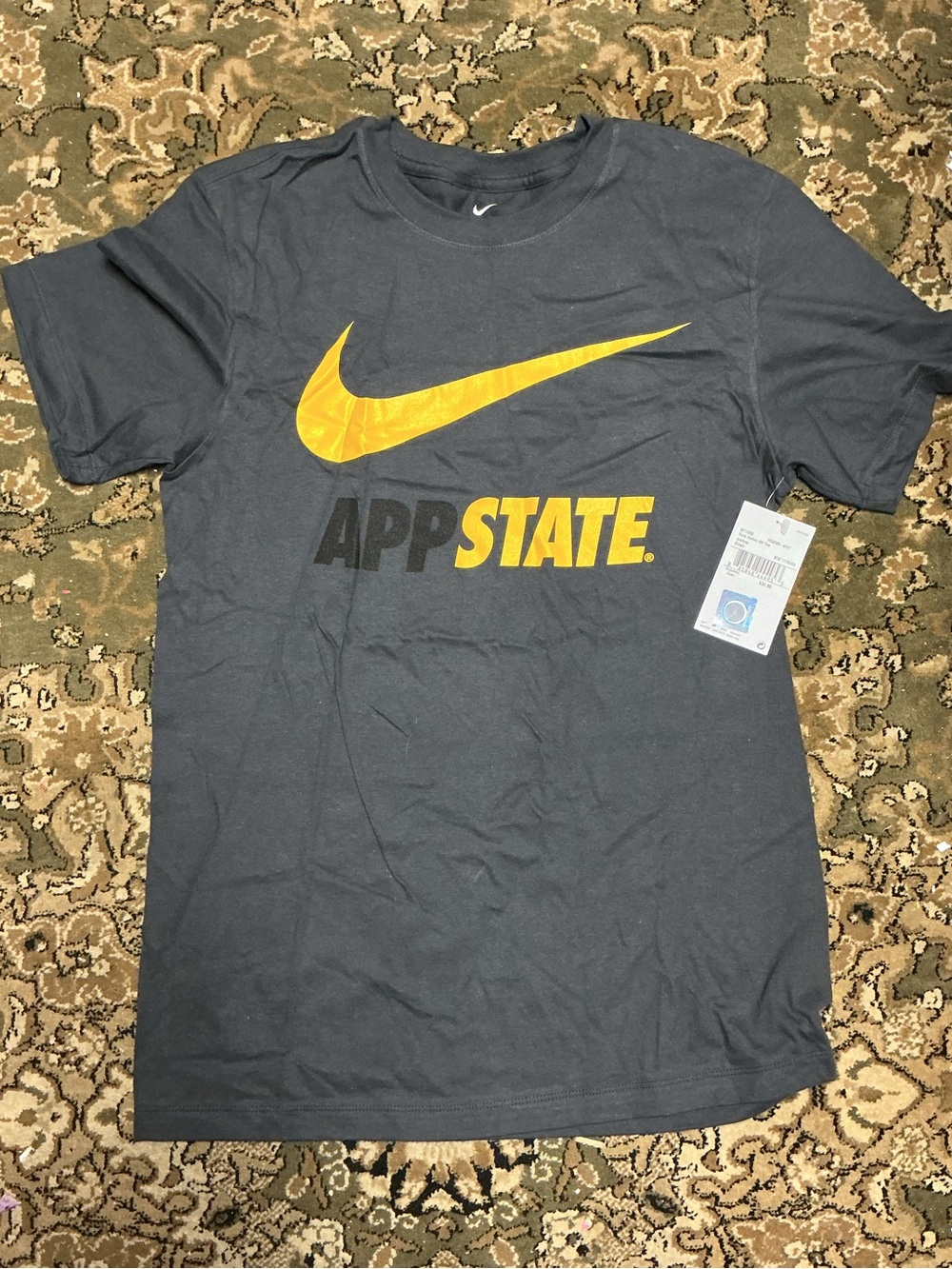Nike App State Logo T-Shirt - Black/Gold NWT Small #NCAA #Nike #College